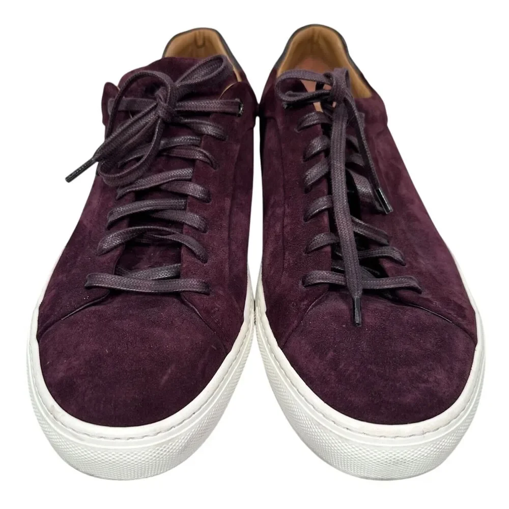 Hugo Boss Mirage Sneakers Men’s 45 / US 12‎ Burgundy Suede Leather Lace Up Shoes